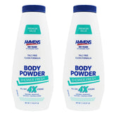 AMMENS Powder Shower Fresh bottle demonstrates long-lasting moisture absorption for dry, comfortable skin.