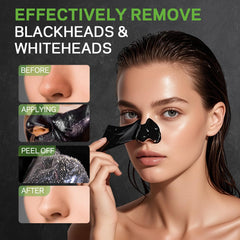 AMOADO Charcoal Peel-Off Application demonstrates mask formula for thorough detoxification.