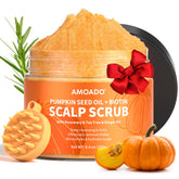 AMOADO Scalp Scrub bottle with pumpkin seed oil for nourishing scalp care
