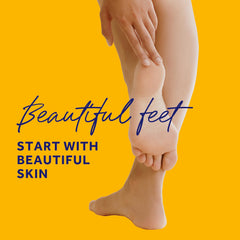 Amope Pedi Perfect foot file shows 360-degree rotation for quick results on thick skin.