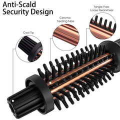 AmoVee Ceramic Tourmaline surface delivers even heat and reduces frizz-prone flyaways.
