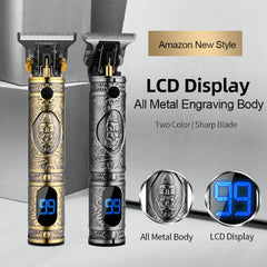 AMULISS professional trimmer LED display shows battery status for easy planning.