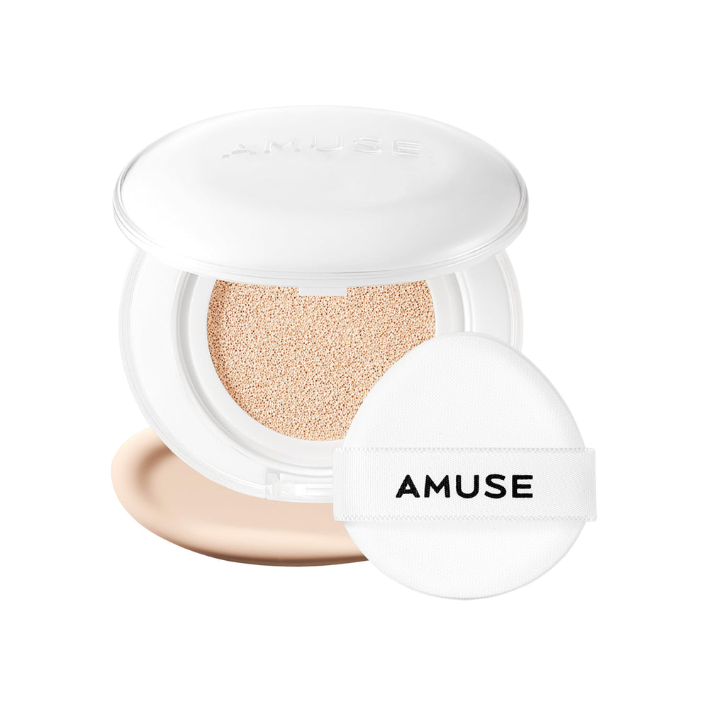 Amuse SEOUL Ceramic Skin Perfector compact close-up shows pore-blurring coverage.