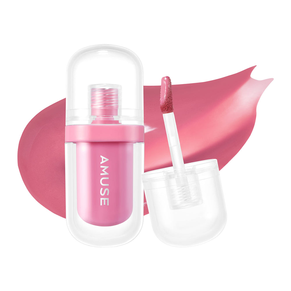 Amuse Seoul Jel-Fit Tint 06 Seoul GIrl swatches for vibrant jelly gloss.