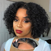 Amygirl Wear and Go glueless wig front view shows natural lace integration for daily wear.