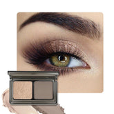 AMY'S DIARY 2-color taupe brown matte palette cover for on-the-go makeup creativity.