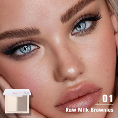 AMY'S DIARY Neutral Nude swatches on arm show velvet matte finish and blendable texture