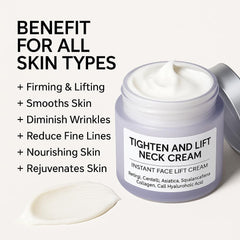 AMZEYE Tighten Neck Cream application daily demonstrates easy, fast-absorbing routine