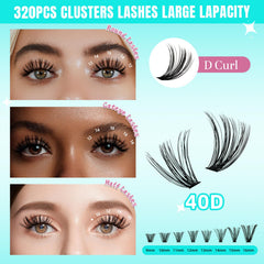 AMZGIRL LASH 9-16mm length clusters close-up for versatile day-to-night looks.