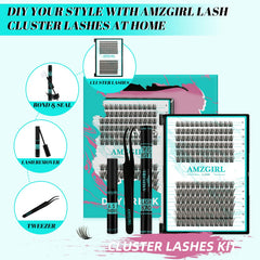 AMZGIRL LASH clusters close-up highlights seamless look and easy placement