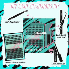 AMZGIRL LASH Tweezers enabling precise placement of each lash cluster.
