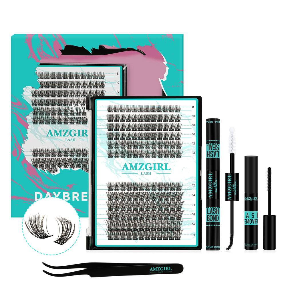 AMZGIRL LASH Daybreak Clusters Kit shows lightweight 3D faux mink lashes for natural volume