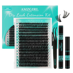AMZGIRL LASH lash clusters kit 320pcs pack for at-home DIY extensions.