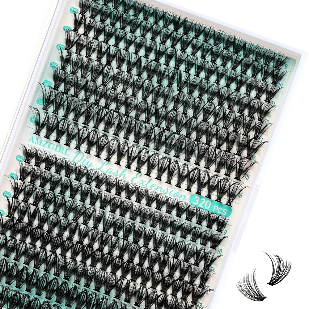 AMZGIRL LASH wispy lash clusters tray for DIY natural lashes at home