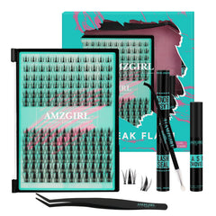 AMZGIRL LASH Manga Lash Clusters Kit box with 144pcs ready for diverse looks