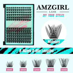 AMZGIRL LASH Midnight bond-seal application demonstrates strong, waterproof lash hold