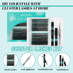 AMZGIRL LASH mixed lashes 40d-50d-9-16mm view demonstrates versatile lengths for personalized style