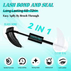 AMZGIRL LASH spiral brush-application shows even glue distribution.