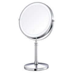 AMZTOLIFE 8-Inch lighted mirror front view for precise makeup application.