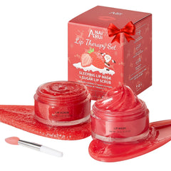ANAI RUI lip sugar scrub strawberry jar shows strawberry aroma and gentle exfoliation for smoother lips