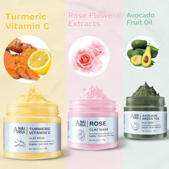 ANAI RUI rose clay face mask pink jar with hyaluronic acid for hydration and gentle cleansing.