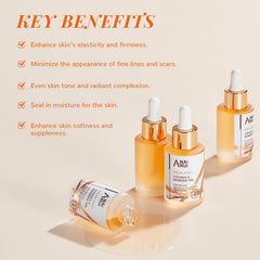 ANAI RUI Squalane Vitamin E Rosehip Oil texture close-up reveals silky finish.