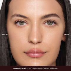 Anastasia Beverly Hills mini brow gel swatch in Dark Brown for natural tint.