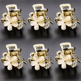 ANBALA small hair claw clips with opal rhinestones provide secure hold and sparkle.