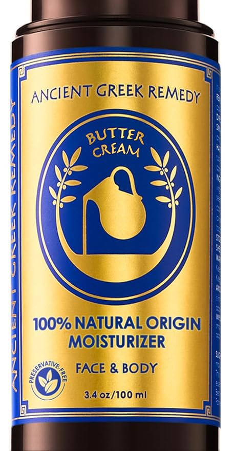 Ancient Greek Remedy anti-aging cream jar close-up highlighting nourishing texture for mature skin