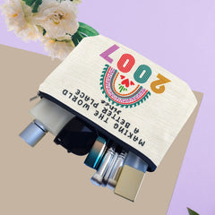 Ancpeany small makeup bag zipper detail highlighting smooth anti slip zipper.