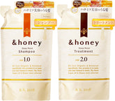 &-honey Deep Moist Shampoo bottle close-up highlighting hydrating formula for dry hair