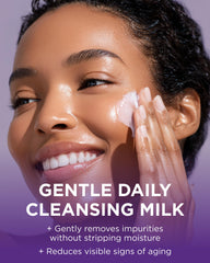 Andalou Naturals Apricot Probiotic Cleansing Milk cream-texture shows soothing makeup removal and hydration