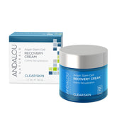 Andalou Naturals Argan Stem Cell Recovery Cream bottle closeup suggests oil balance potential.