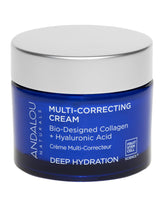 Andalou Naturals Deep Hydration Cream jar closeup showing rich moisture texture for dry skin.