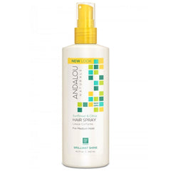 Andalou Naturals Medium Hold Hair Spray Sunflower and Citrus delivers flexible hold for everyday styling.