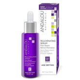 Andalou Naturals Rejuvenating Serum bottle with pump for easy daily use.