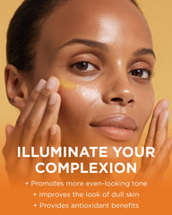 Andalou Naturals Enlighten Serum pump in use during daily routine.