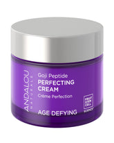 Andalou Naturals Goji Peptide Perfecting Cream hero bottle highlighting daily anti-aging hydration