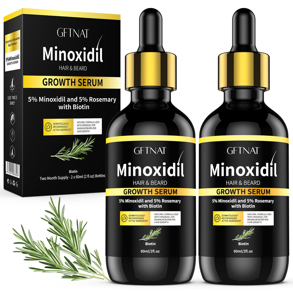 Andelusita minoxidil bottle with rosemary and biotin for hair growth support.
