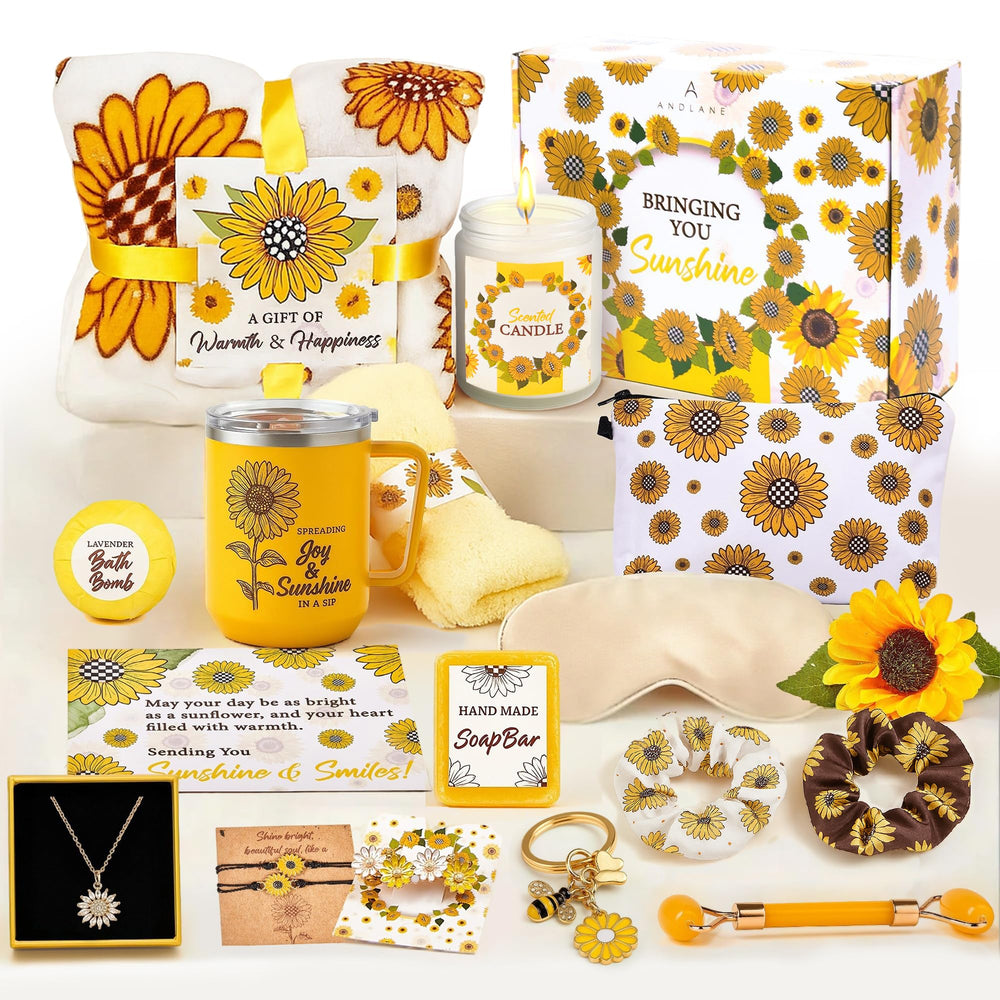 Andlane Sunflower Gift Box overview, ready-to-gift and perfect for birthdays