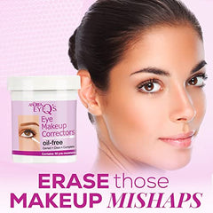 Andrea Eyeq swabs in use around the lash line for clean cleanup