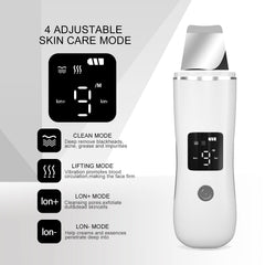 Anface Face Scrubber Spatula closeup shows curved stainless steel for precise pore cleansing