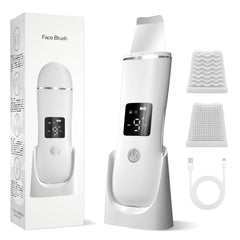 Anface Face Scrubber Spatula front view highlights 4 modes for deep cleansing routine
