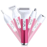 ANFOOS 5-in-1 shaver heads for versatile grooming across face and body.