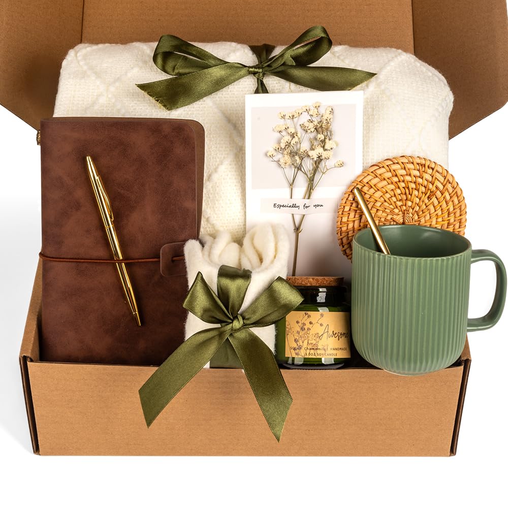 Anforsun birthday gift basket unboxing with premium self-care items for her.