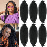 Angels Beauty Spring Afro Twist Hair 20inch pack closeup shows dense, natural texture for versatile styles.