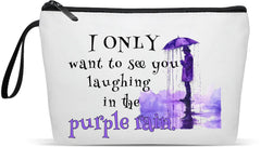 Angel's Draw Home purple rain makeup bag front view for portable daily essentials
