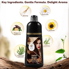AngeRose 3in1 color and care with botanicals highlights natural shine and smoothness.