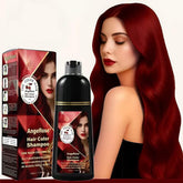 AngeRose Hair Dye Shampoo 3in1 bottle demonstrates convenient at-home color, cleansing, and conditioning.