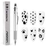 ANGNYA Dotting Tool Nail Art with 4-in-1 diameters enables precise nail detailing